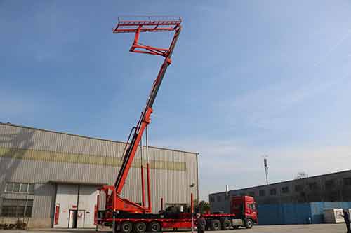 廣東客戶試機(jī)舉升18.5米液壓舉升平臺(tái)